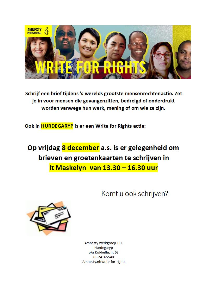 Amnesty. Write for rights